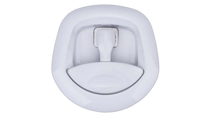 Whale tail White T-folding handle lock -19103-W